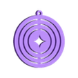 spinning_star_4ring_hook_vert.stl Spinning Star Circle Ornament 2
