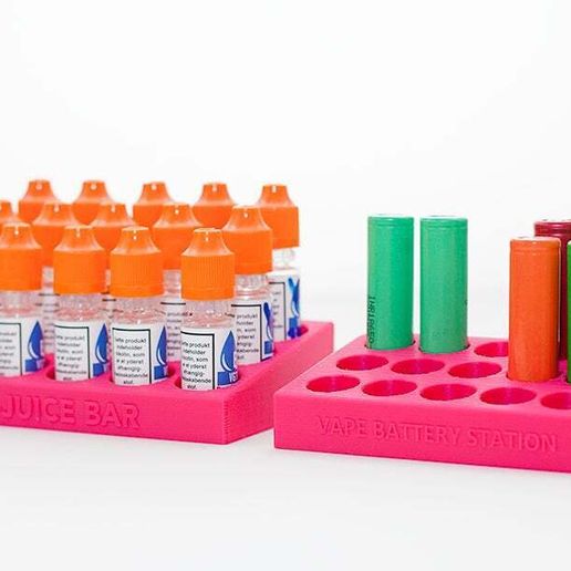 18650 vape battery holder and E-Juice holderFree STL File for Cults