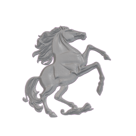Rearing Horse Silhouette Wall Sculpture STL