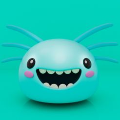 06.jpg STL file Cute Little Blob Monster 06・3D print model to download, akash-3d