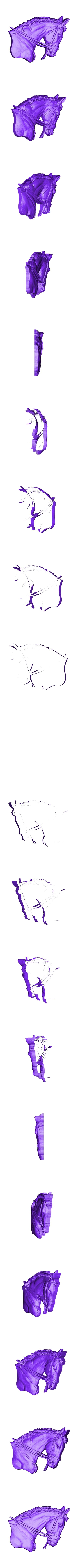 215.stl 馬の胸像