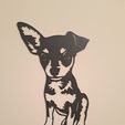 20240131_224953.jpg line art the dog, wall art dog, 2d art dog, chiwawa, chihuahua