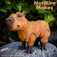 capyPainted-0097-copy.jpg Capybara Articulated Fidget, print-in-place body, snap-fit, cute-flexi