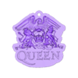 LO-QUALITY-KEYCHAIN.stl QUEEN LOGO - keychain and bas-relief shield - 3d and CNC