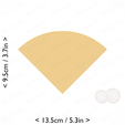 1-4_of_pie~3.75in-cm-inch-cookie.png Slice (1∕4) of Pie Cookie Cutter 3.75in / 9.5cm