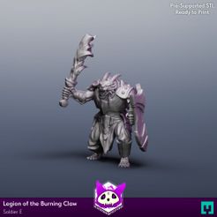 Warrior-E-Flaming-Sword.jpg 3D file Legion of the Burning Claw | Soldier E・Model to download and 3D print