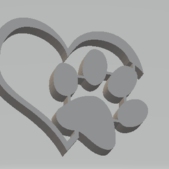 coté2.PNG Free STL file key ring dog paw・3D printable design to download