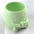 01.png Maceta para amantes del café | Bonita maceta imprimible en 3D con taza | Decoración para el hogar STL | Listo para imprimir