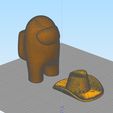 AMONG US COWBOY HAT.jpg Fichier STL PARMI NOUS COWBOY・Modèle imprimable en 3D à télécharger