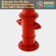 Firehydrant.jpg Miniature Fire Hydrant Prop for Dollhouse Street or Garden MineeForm FDM 3D Print STL File
