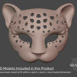 2.png Valeria Socialite Mask (Diamond Leopard) for Cosplay - Modern Warfare / Warzone 2 - Instant Download STL File for 3D Printing