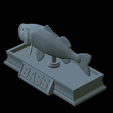 Bass-mount-statue-41.png fish Largemouth Bass / Micropterus salmoides open mouth statue detailed texture for 3d printing