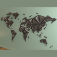 Image_Editor.png World map low poly wall art 50cm