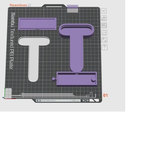 Linkable 3D letters alphabet ( T ) 3D model