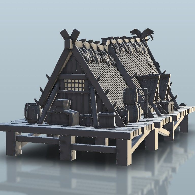 4.jpg STL file Viking house 27 - SAGA Flames of war Bolt Action Medieval Age of Sigmar Warhammer・3D printer design to download, Hartolia-Miniatures