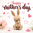 aacab50a-dff2-4e42-88b8-b887d5ebe67b.png Happy Mother’s Day Cute Bunny STL | Adorable Knitted Style 3D Print Mode