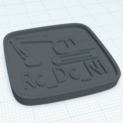 rcdcni-magnet-3d.png STL file RC-DC-NI Excavator magnet/badge・Model to download and 3D print