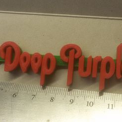 20180908_230612.jpg Free STL file Deep Purple Logo Keychain・3D printer model to download