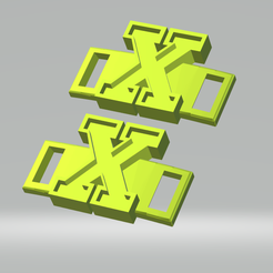 letra-x.png buckle for laces letter X