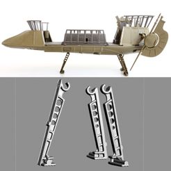 skiff-landing-gear-main.jpg STL file VINTAGE STAR WARS KENNER TATOOINE SKIFF LANDING GEAR・3D printable model to download