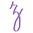 z_linotype_manuscrit_minuscule_alphabet.stl handwritten typography