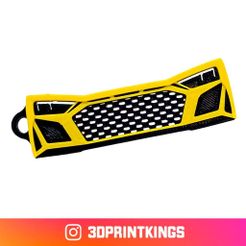 audir8-2.jpg Free STL file Audi R8 - Key Chain・3D printing design to download