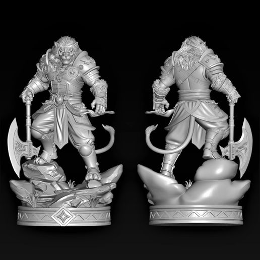 pathfinder-2e-catfolk-fighter-3.jpg Catfolk Fighter Statue- Pathfinder 2e