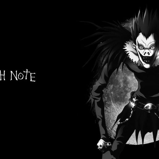 🍎 Death Note Ryuk with death note and apple Statue・ STL File for 3D ...