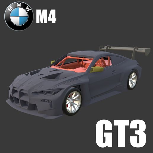 🚗 BMW M4 GT3 – Detailed 3D Model Car・ STL File for 3D printing