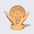 Shapr-Image-2024-02-03-191151.png Mystical goddess hands, OM symbol, Sacred Spirit, Hindu sign, Hinduism symbol, spiritual decor, Yoga