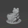 2.png Cute Frog Plant Pot | 3D Printable Planter STL