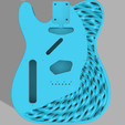 cyan.png Custom Fender Telecaster Spiral Gyroid Design Pattern Left Handed