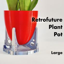 Mainpreview-Large-copy.jpg Fichier STL Grand pot à plantes rétrofuturiste・Design pour impression 3D à télécharger