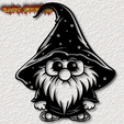 project_20231006_1542064-01.png Halloween Gnome wall art witch gnome wall decor 2d warlock gnome