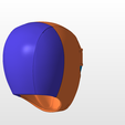 back.png power rangers yellowalien ranger helmet stl file for 3d printing