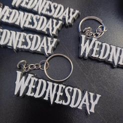 wednesday.jpg Wednesday Title Logo Keychain