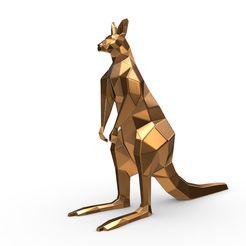 1.jpg Archivo STL canguro de pie・Modelo para descargar y imprimir en 3D
