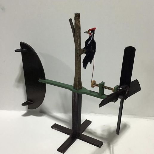 woodpecker whirligig 3D model