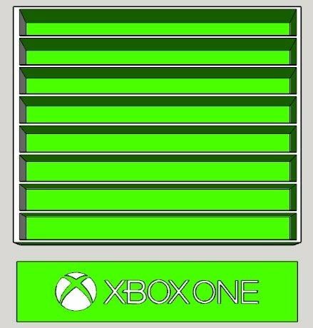 xbone_ghv1_f1.png Free STL file Xbox One Game holder・3D printable design to download, ketchu13