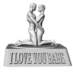 1.png Naked couple with I love you base