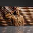 US-Wavy-Flag-Soldier-©.jpg USA Wavy Flag - Soldier - CNC Files For Wood, 3D STL Model