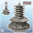 1.jpg Asian pagoda with multiple floors on platform (30) - Asia Terrain Clash of Katanas Tabletop RPG terrain China Korea