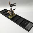Base-printed-with-Mini.jpg 8x1 Extended Regiment Cavalry Base to use your 25x50mm based cavalry minis for the Older World new 30x60mm base size
