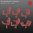 Soldier-Weapons-Render-Axes-Final.jpg Promethakh Soldier Melee Weapons - 28mm Weapon Bits