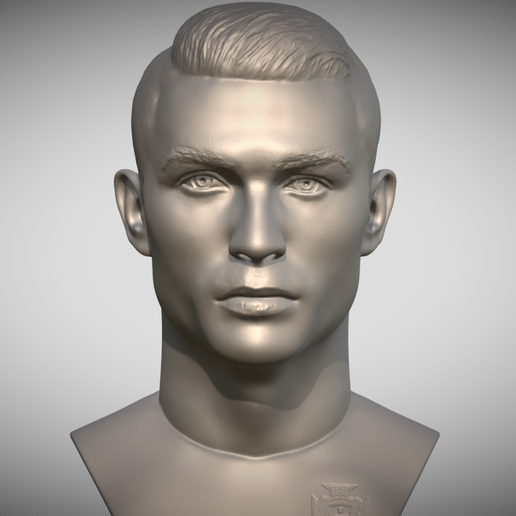 Portugal JerseyのCristiano Ronaldo bust for 3d Printing