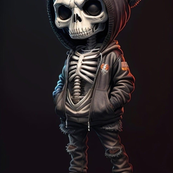 skull-Art3Dchoix.png STL-Datei SKULL 3D Malerei, konvertieren Sie Ihr Bild in Kunst By Art3Dchoix et HueForge kostenlos・3D-druckbare Vorlage zum herunterladen