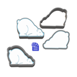 STL00715-3.png Sleepy Polar Bear Bath Bomb Mold