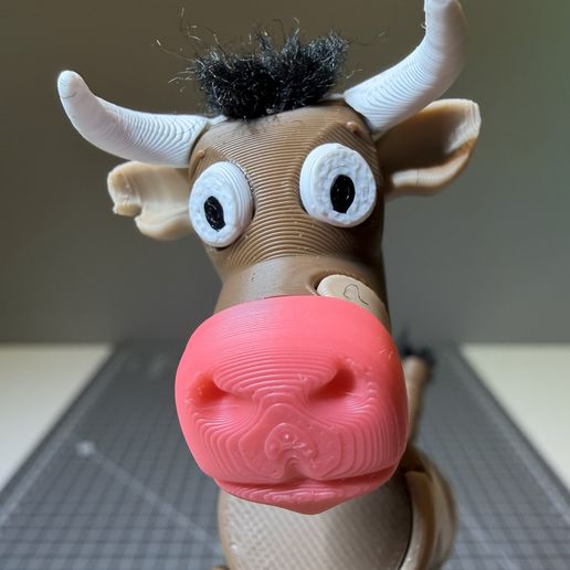 🐄 Bulls on Spring - Fun 3D puppet・ 3D File for 3D printing・Cults