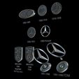 3.jpg Mercedes Benz Logo, Set From 1902 to 2021, and keychain Mercedes AMG Club, File STL for all 3d Printer