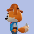 Kawaii-Fox-Cowboy3.png Kawaii Fox Cowboy - Whimsical 3D Model in STL, OBJ, 3MF + Textures